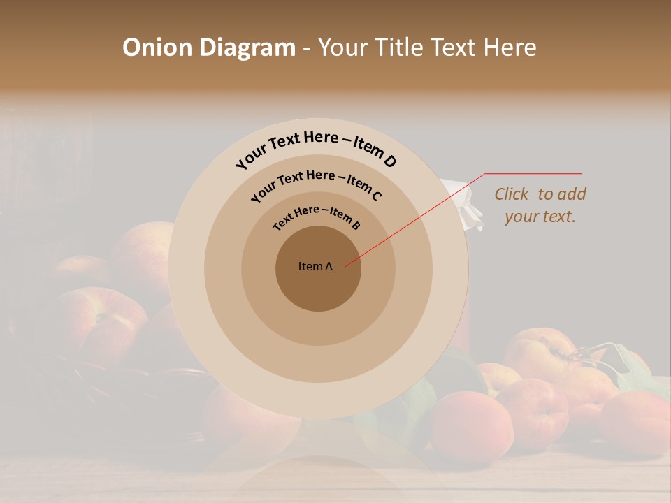 Peaches Fruit Barrel PowerPoint Template