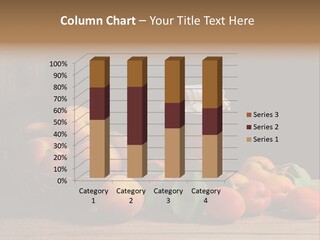 Peaches Fruit Barrel PowerPoint Template