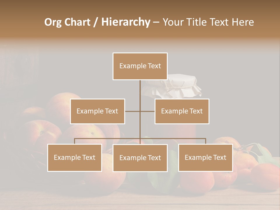 Peaches Fruit Barrel PowerPoint Template