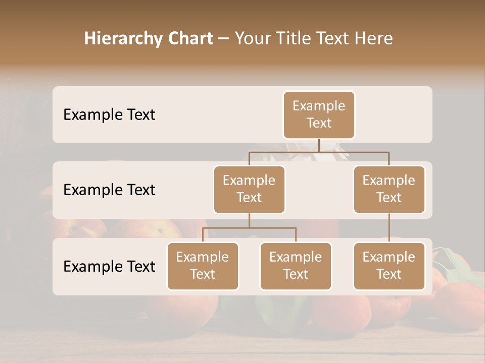Peaches Fruit Barrel PowerPoint Template