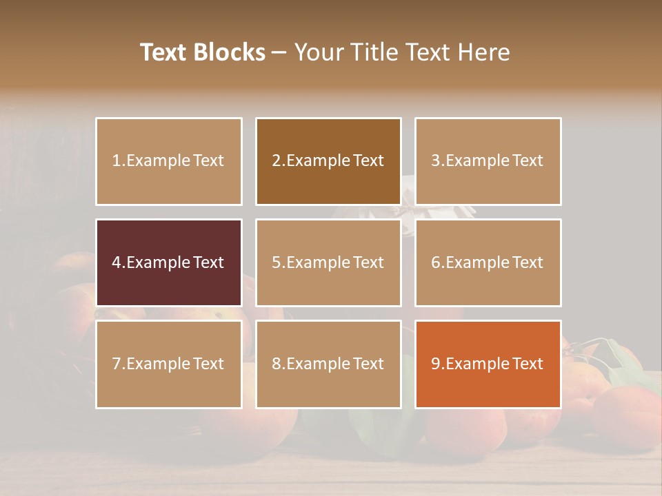 Peaches Fruit Barrel PowerPoint Template