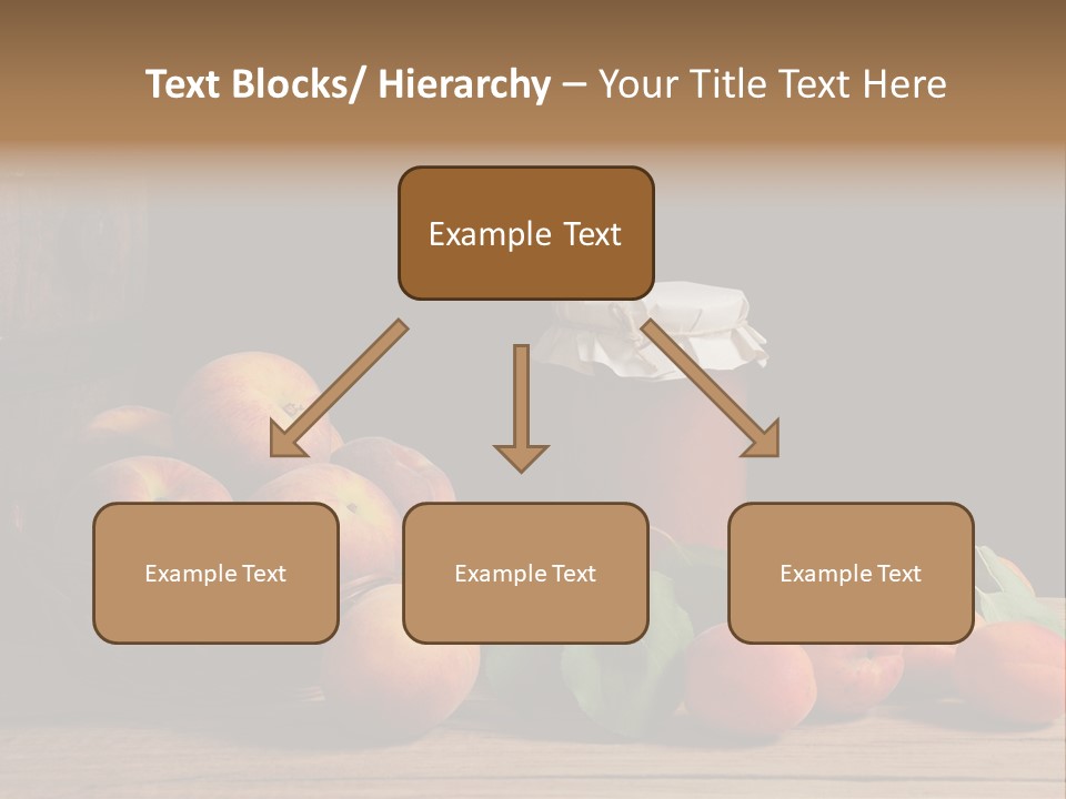 Peaches Fruit Barrel PowerPoint Template