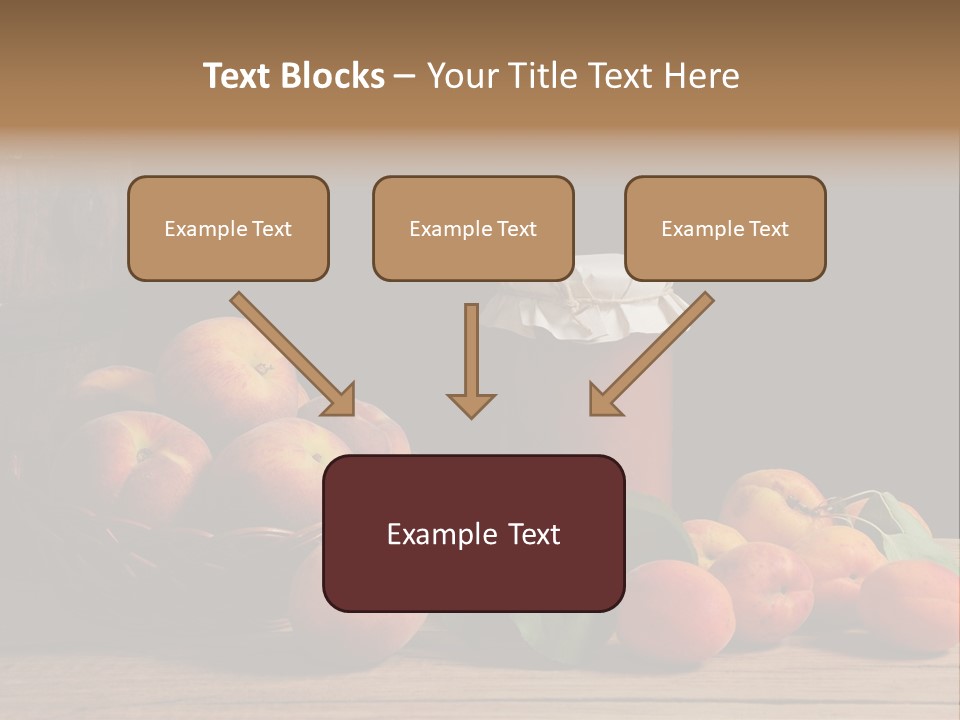 Peaches Fruit Barrel PowerPoint Template