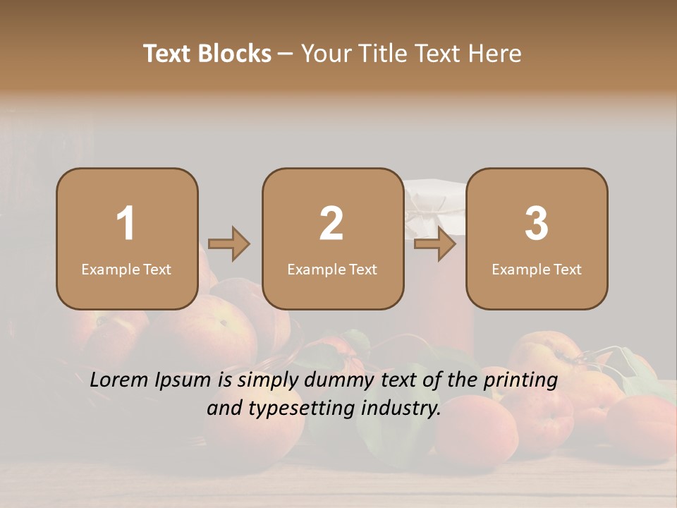 Peaches Fruit Barrel PowerPoint Template
