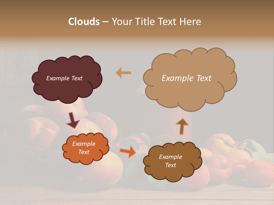 Peaches Fruit Barrel PowerPoint Template