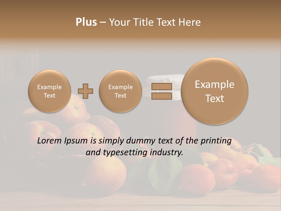 Peaches Fruit Barrel PowerPoint Template