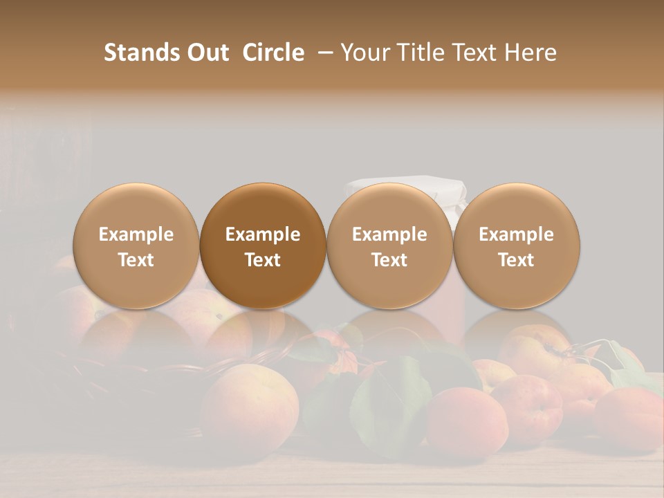 Peaches Fruit Barrel PowerPoint Template