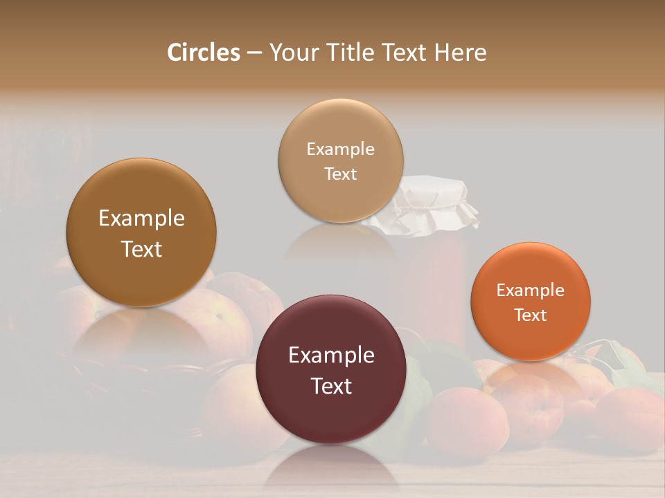Peaches Fruit Barrel PowerPoint Template