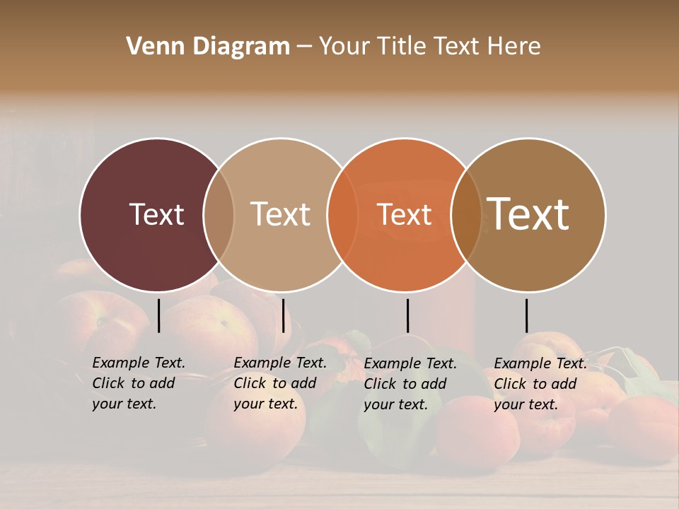 Peaches Fruit Barrel PowerPoint Template