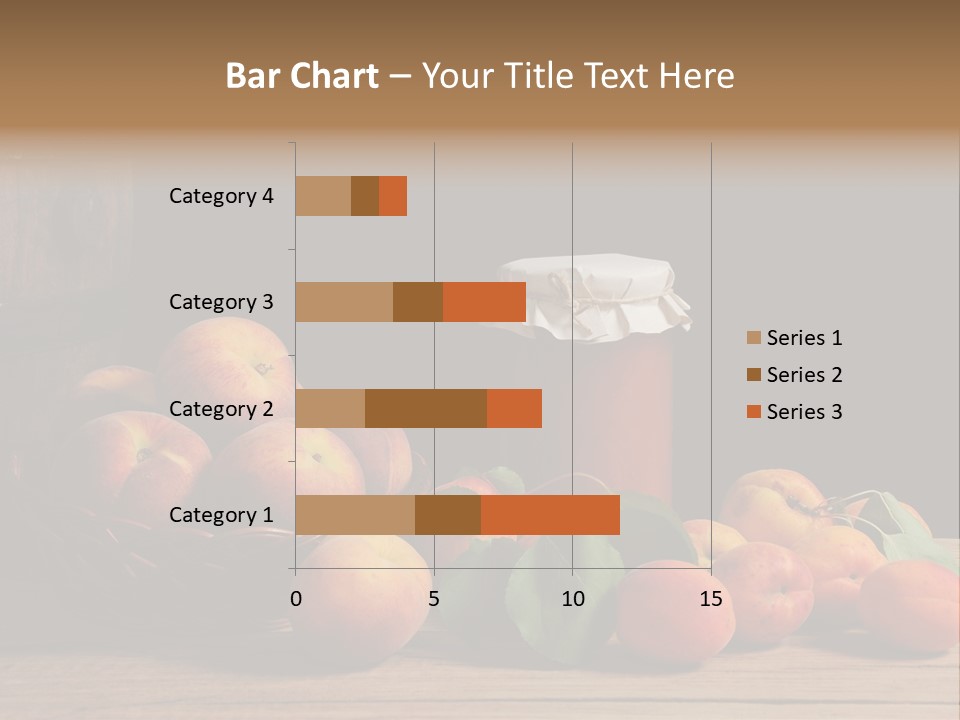 Peaches Fruit Barrel PowerPoint Template