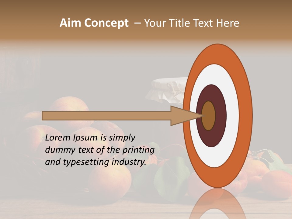 Peaches Fruit Barrel PowerPoint Template