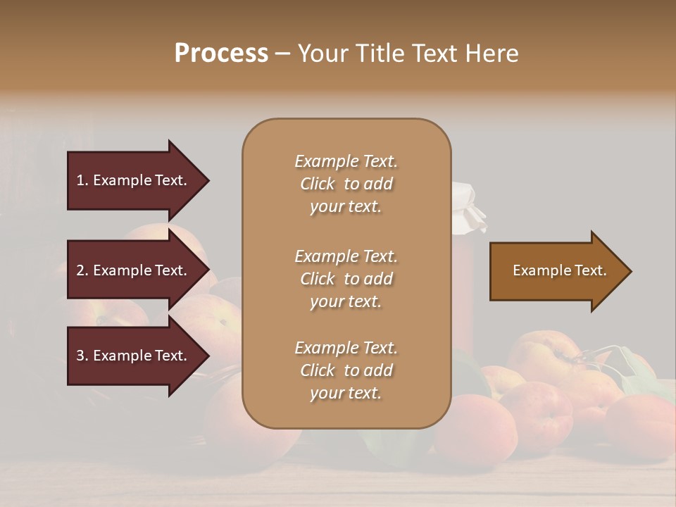Peaches Fruit Barrel PowerPoint Template