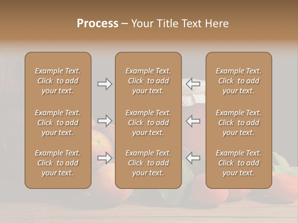 Peaches Fruit Barrel PowerPoint Template