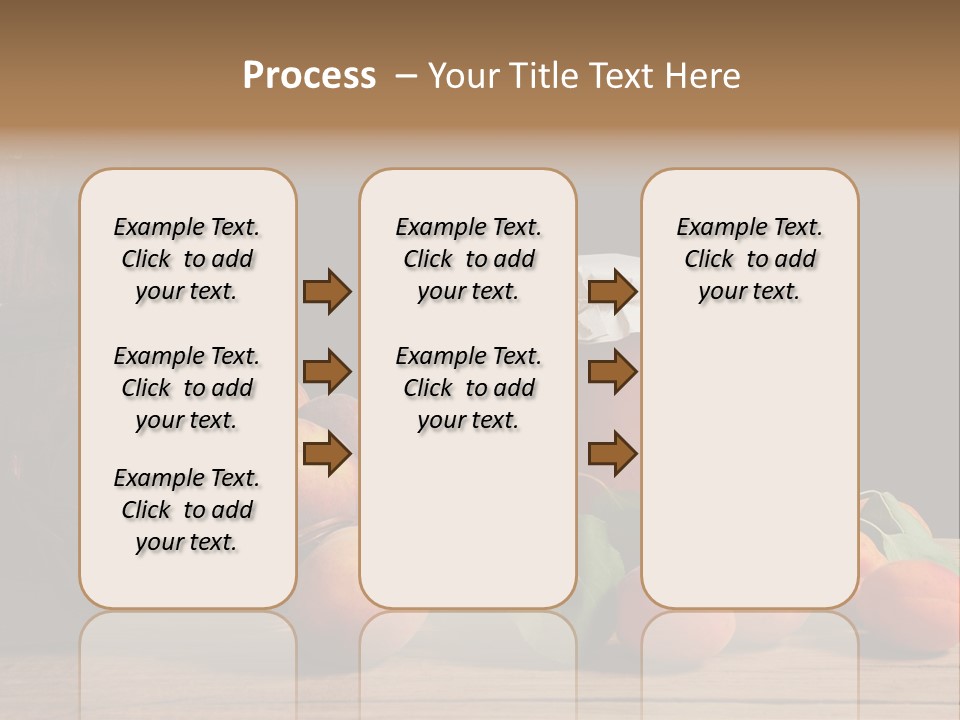 Peaches Fruit Barrel PowerPoint Template