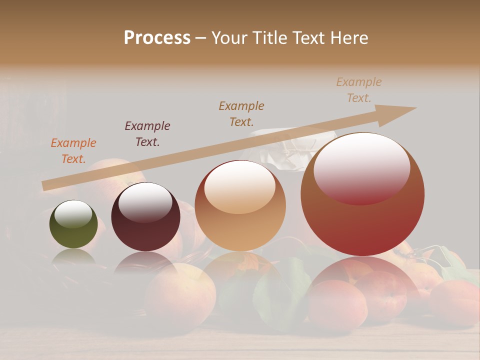 Peaches Fruit Barrel PowerPoint Template