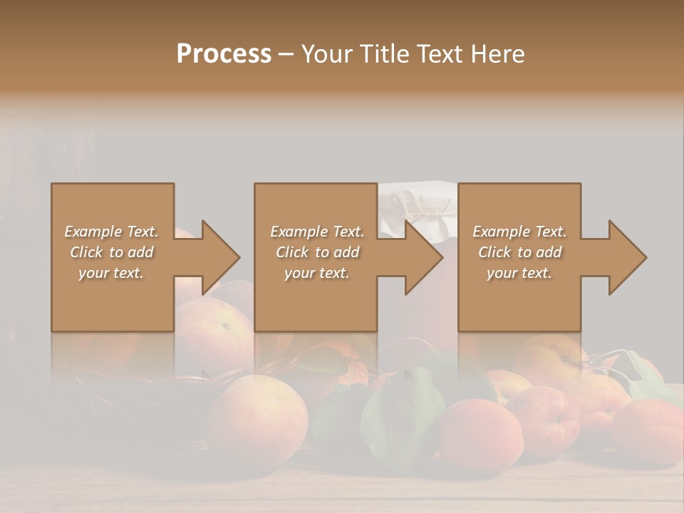 Peaches Fruit Barrel PowerPoint Template