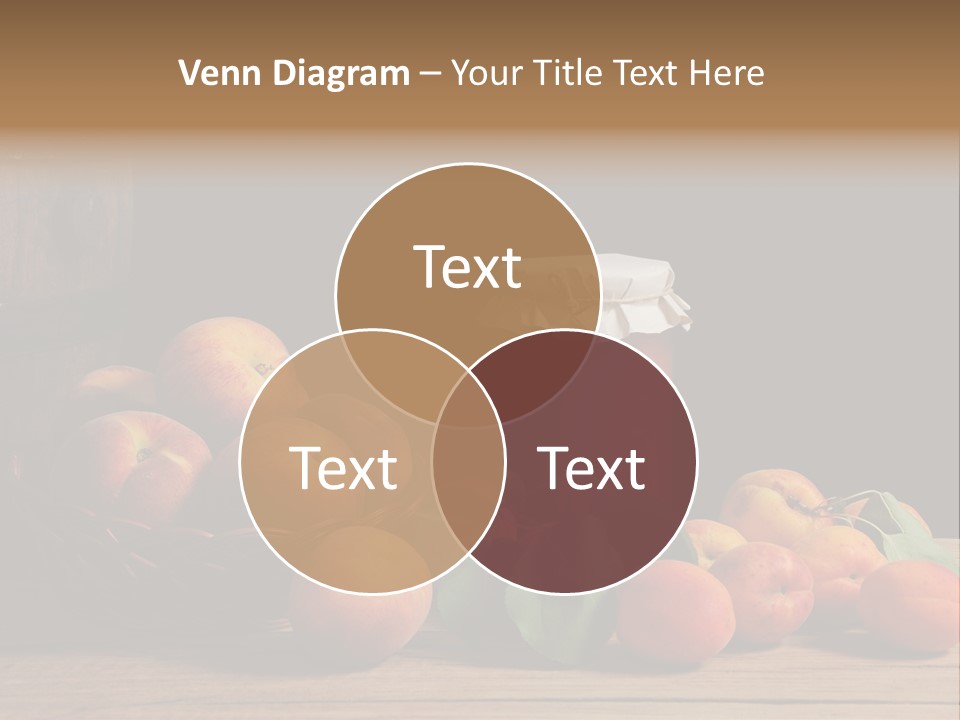 Peaches Fruit Barrel PowerPoint Template