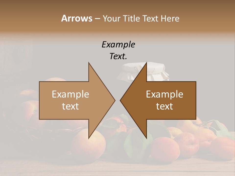 Peaches Fruit Barrel PowerPoint Template