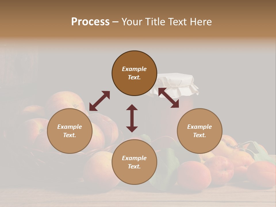 Peaches Fruit Barrel PowerPoint Template