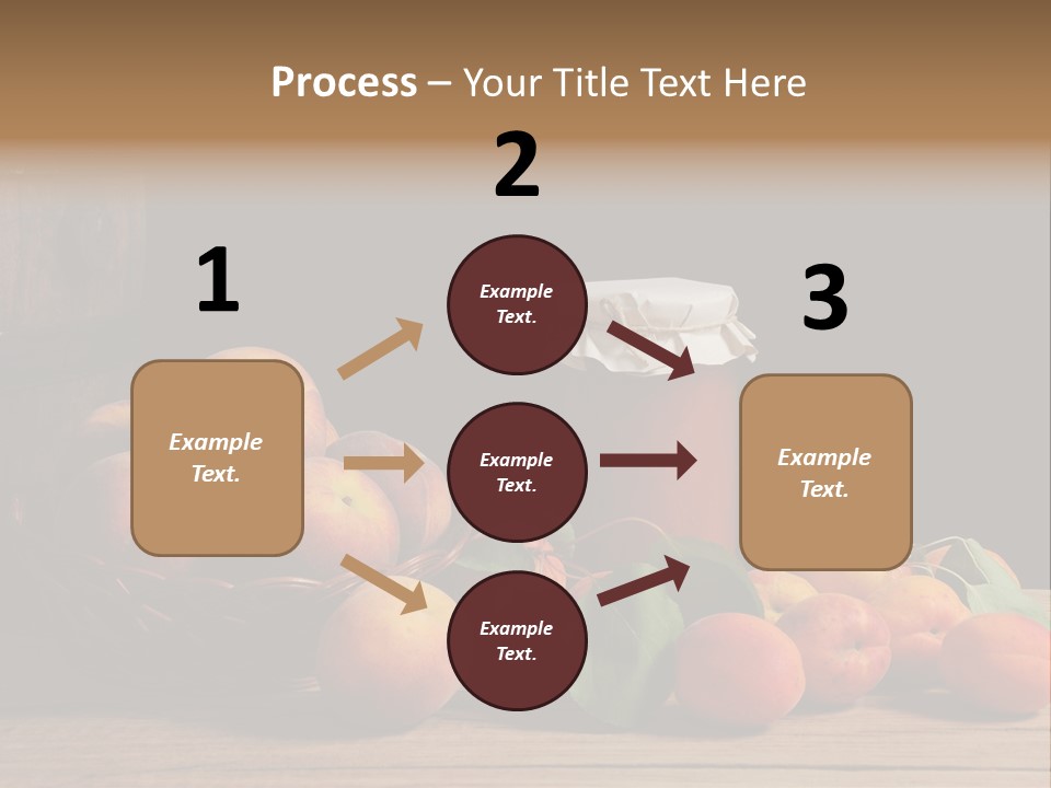 Peaches Fruit Barrel PowerPoint Template