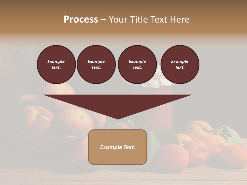 Peaches Fruit Barrel PowerPoint Template
