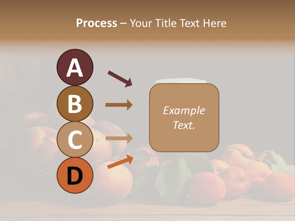 Peaches Fruit Barrel PowerPoint Template