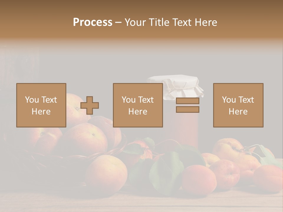 Peaches Fruit Barrel PowerPoint Template