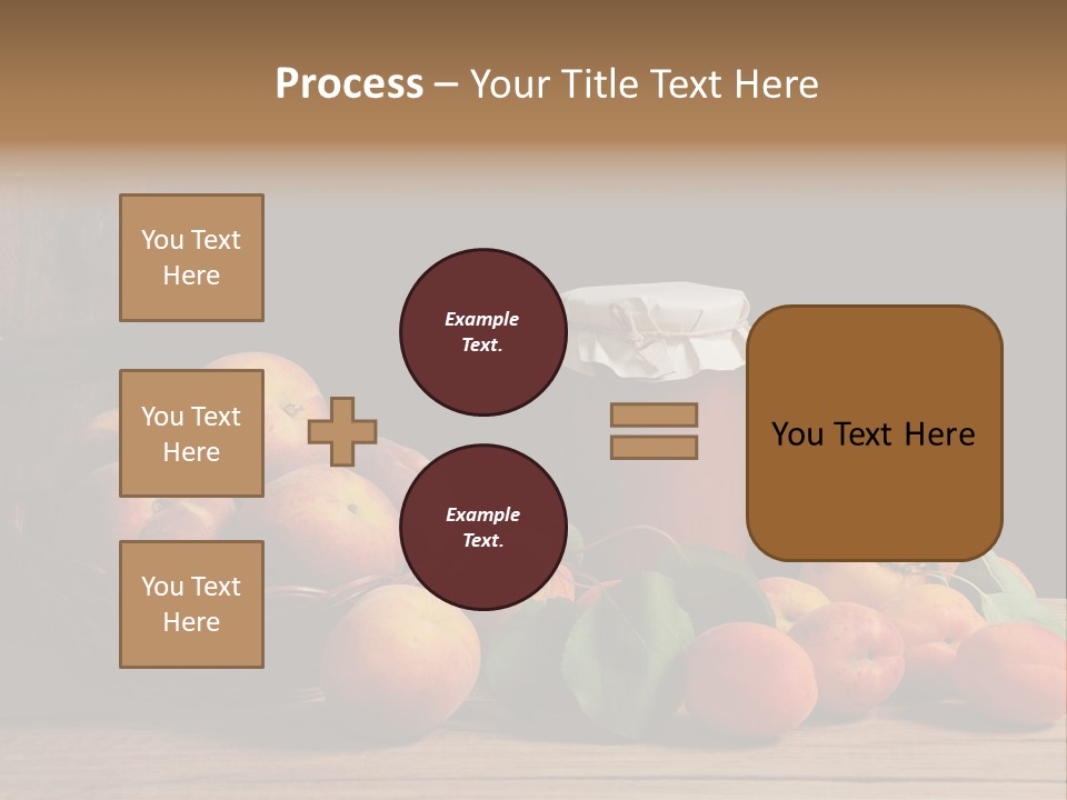 Peaches Fruit Barrel PowerPoint Template