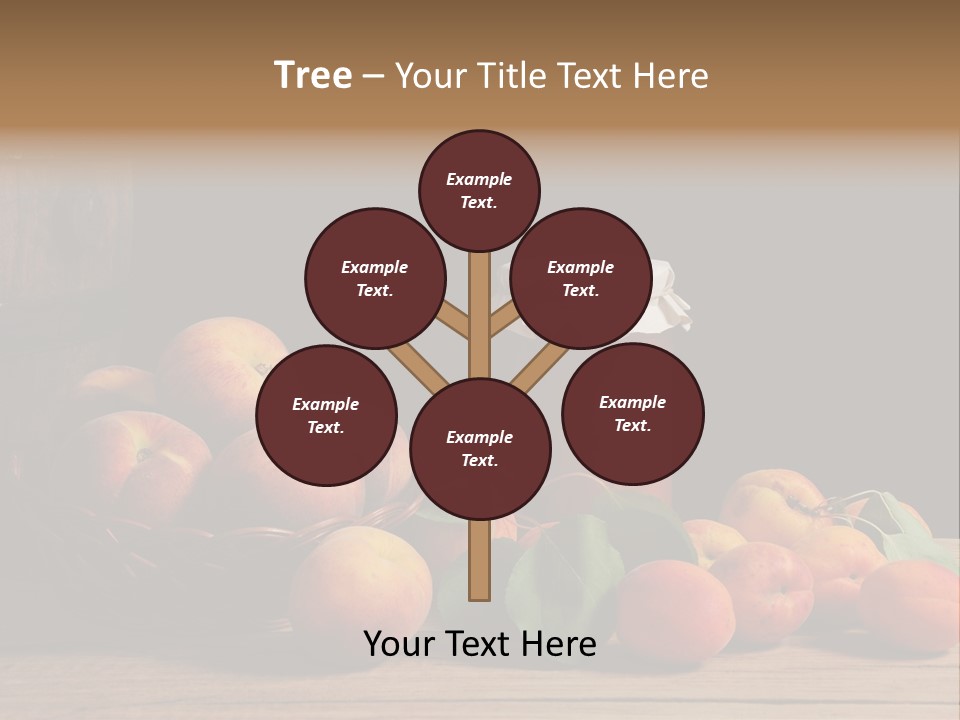Peaches Fruit Barrel PowerPoint Template
