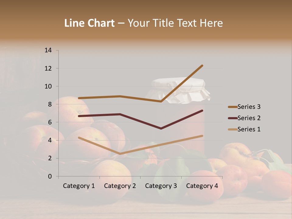 Peaches Fruit Barrel PowerPoint Template
