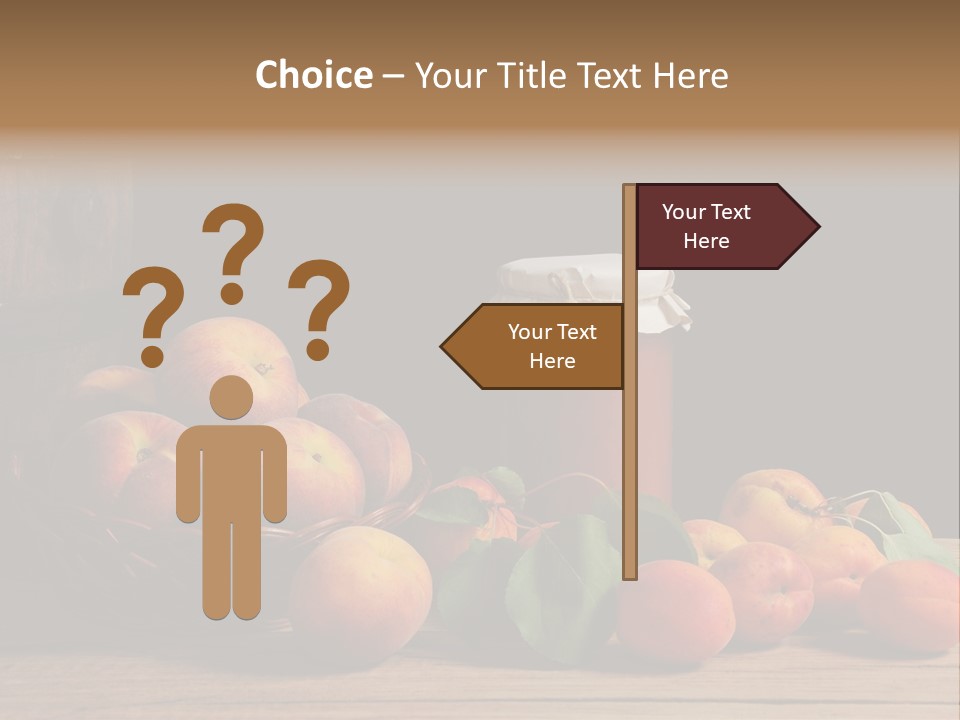 Peaches Fruit Barrel PowerPoint Template