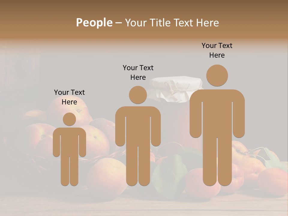 Peaches Fruit Barrel PowerPoint Template