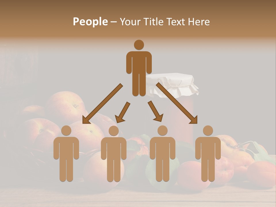 Peaches Fruit Barrel PowerPoint Template