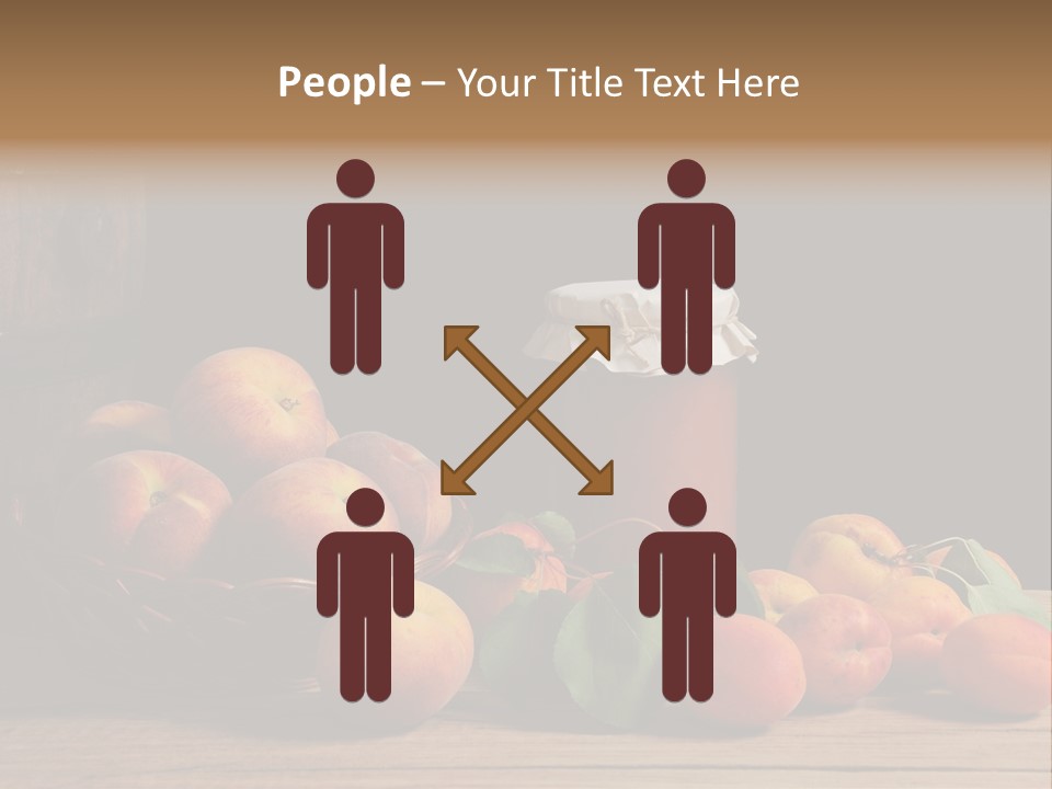 Peaches Fruit Barrel PowerPoint Template