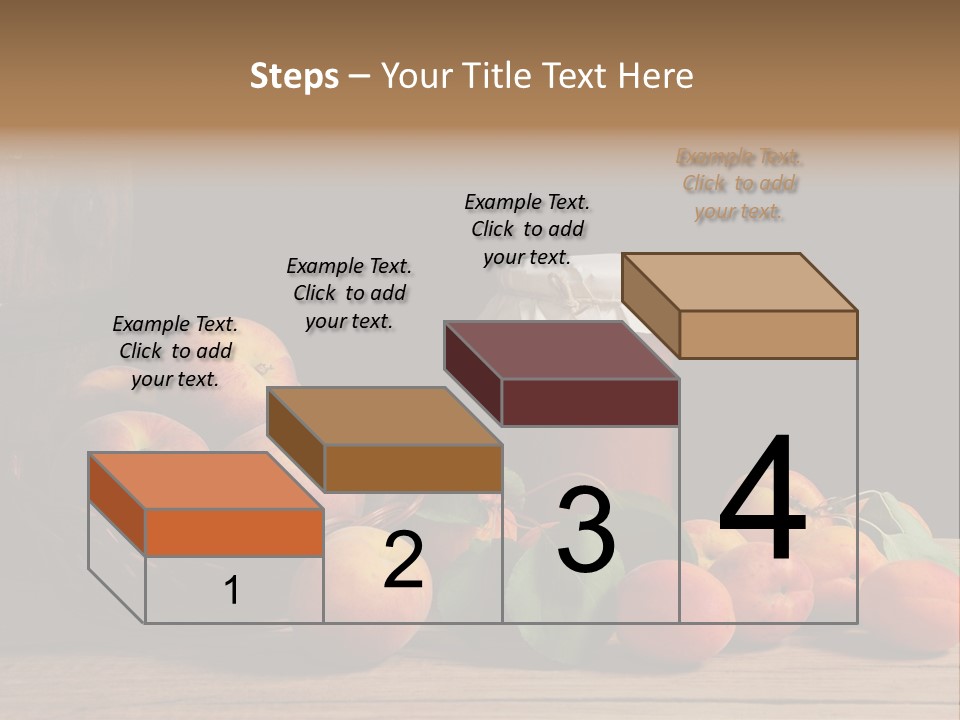 Peaches Fruit Barrel PowerPoint Template