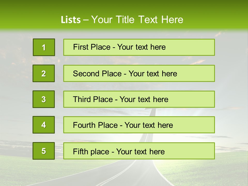 Word High Direction PowerPoint Template