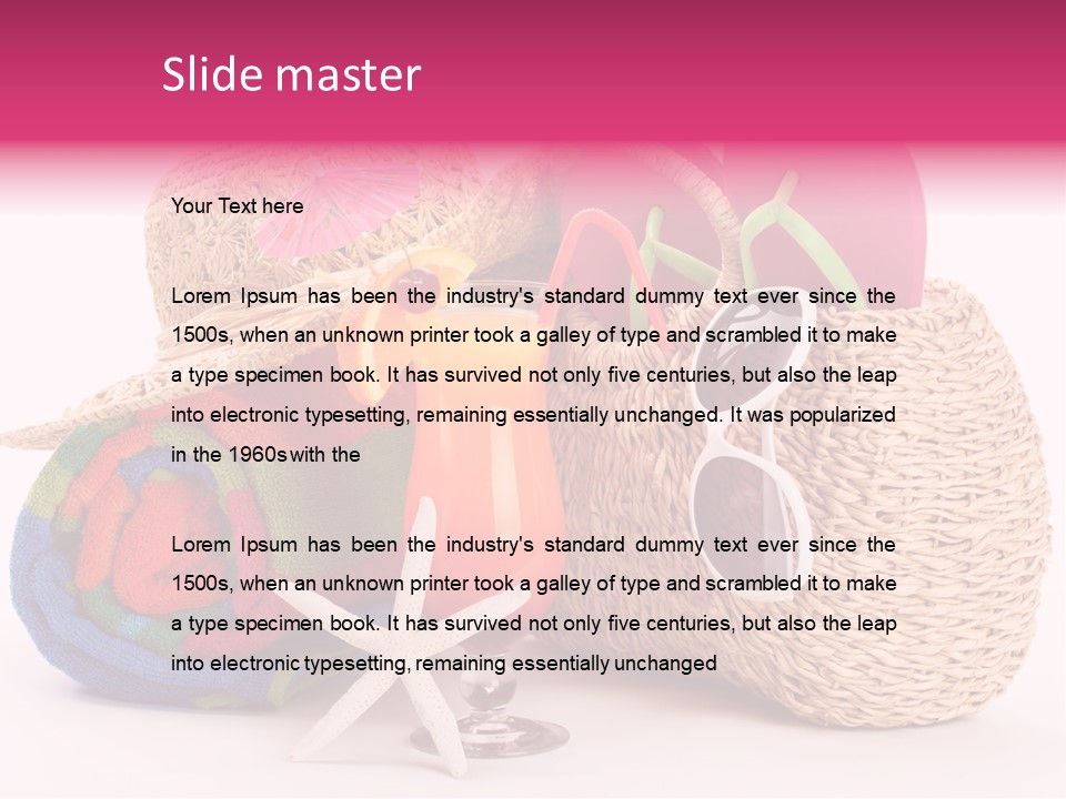 Tropical Flop Umbrella PowerPoint Template