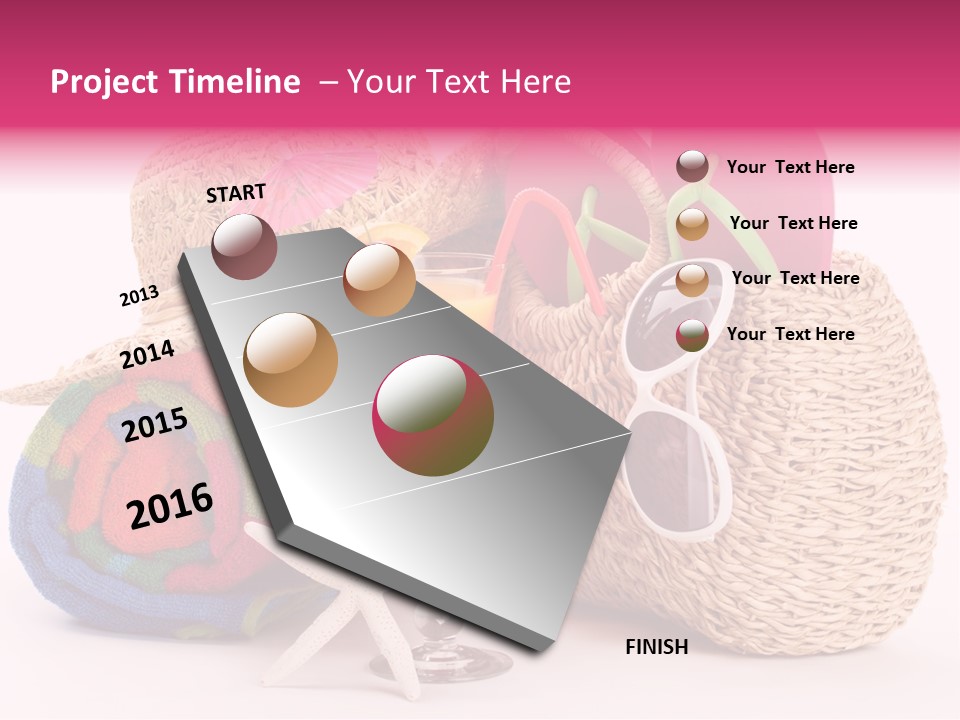 Tropical Flop Umbrella PowerPoint Template