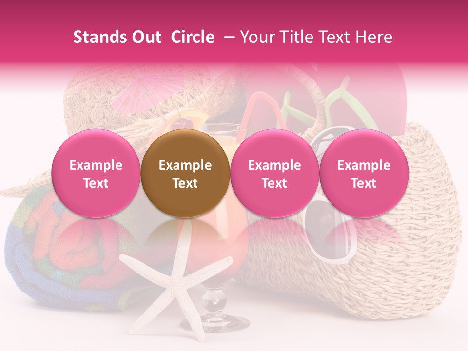 Tropical Flop Umbrella PowerPoint Template