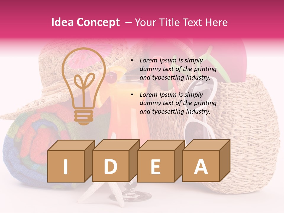 Tropical Flop Umbrella PowerPoint Template