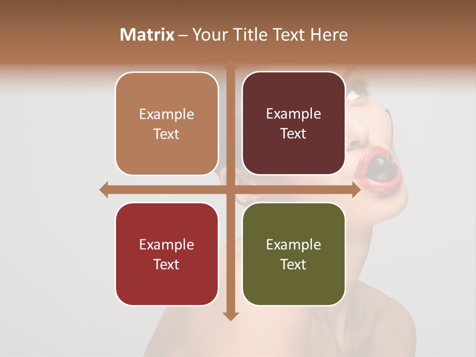 Girl Healthy Beautiful PowerPoint Template