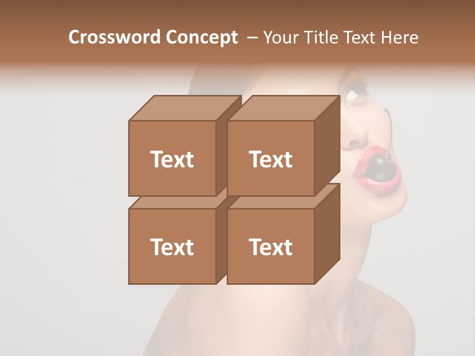 Girl Healthy Beautiful PowerPoint Template