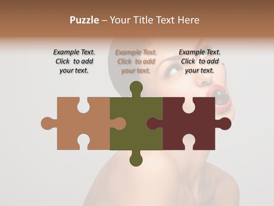 Girl Healthy Beautiful PowerPoint Template