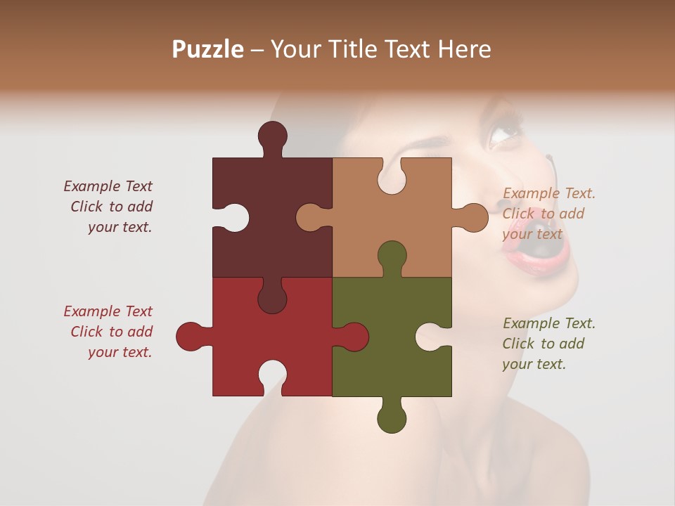 Girl Healthy Beautiful PowerPoint Template