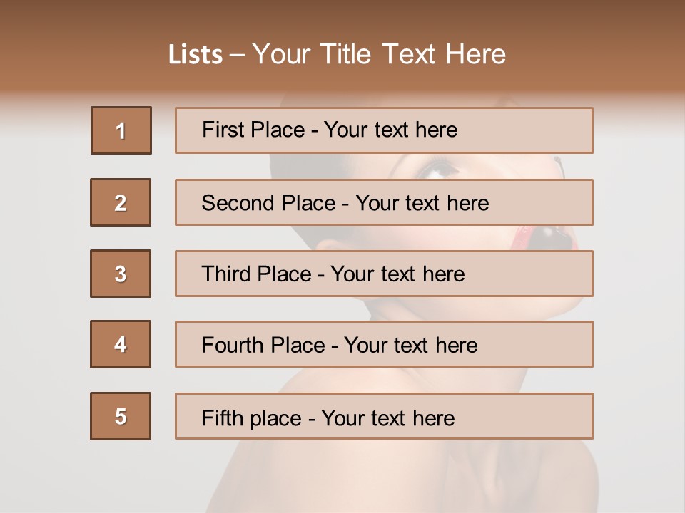 Girl Healthy Beautiful PowerPoint Template