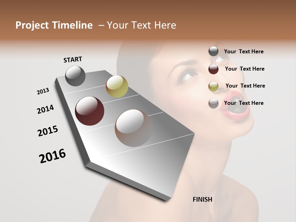 Girl Healthy Beautiful PowerPoint Template