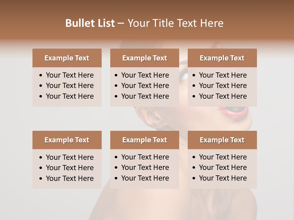 Girl Healthy Beautiful PowerPoint Template