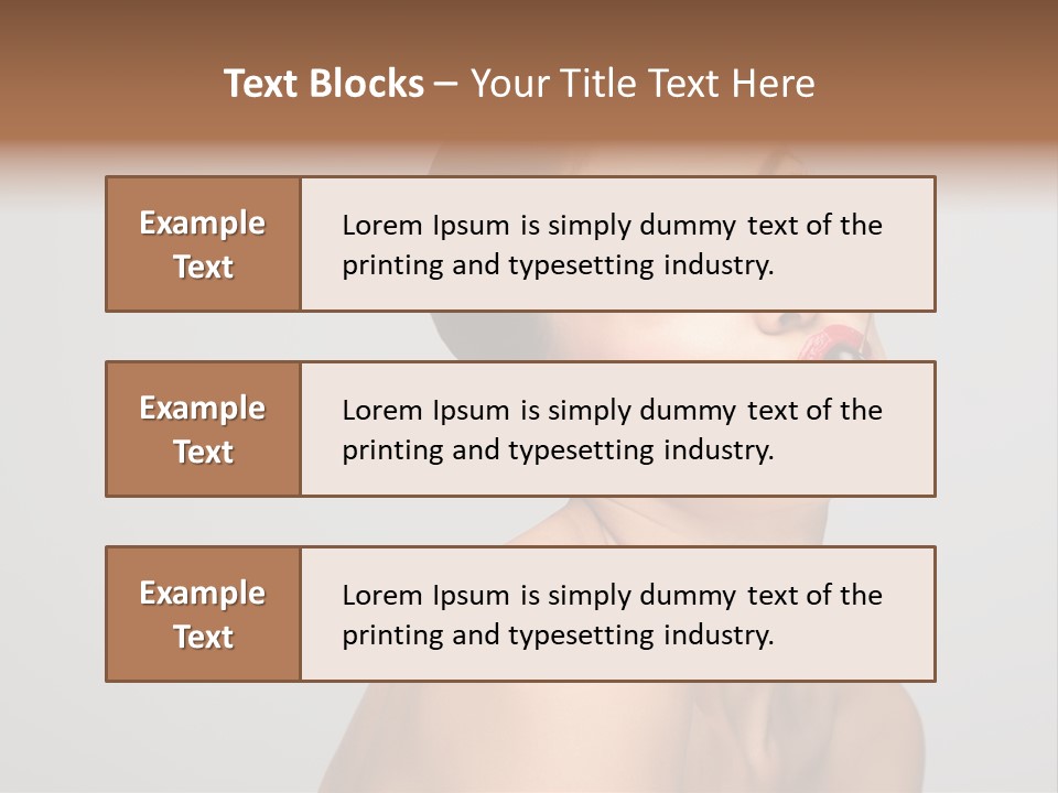 Girl Healthy Beautiful PowerPoint Template