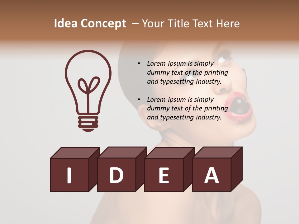 Girl Healthy Beautiful PowerPoint Template