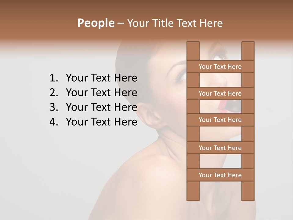 Girl Healthy Beautiful PowerPoint Template